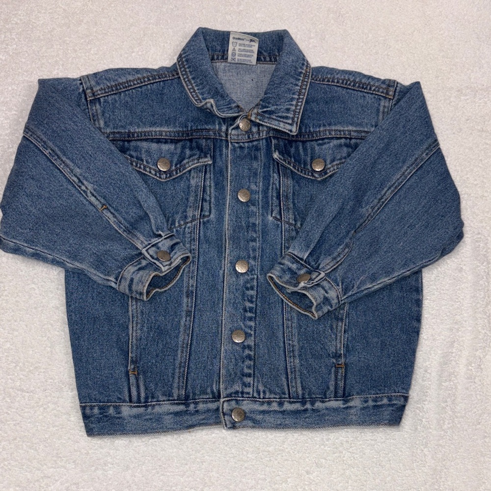 Vintage 90’s OshKosh B'gosh Blue Jean Denim Kids Jacket size 5 tide tag